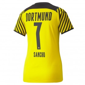 Camisolas de futebol BVB Borussia Dortmund Jadon Sancho 7 Mulher Equipamento Principal 2021/22 Manga Curta